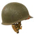 Original U.S. WWII M1-C Paratrooper Front Seam Swivel Bale Helmet with Factory-Made Jump Liner by Westinghouse - Correct WWII Configuration