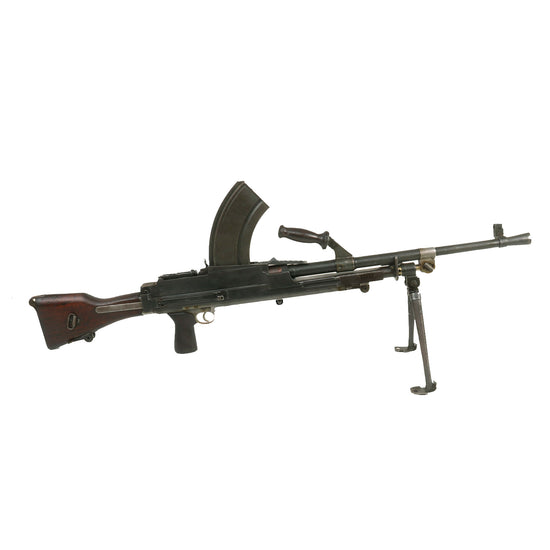 Original British WWII 1944 Dated Bren MkII Display Light Machine Gun by INGLIS Serial 12T1811 with LIve Barrel & Magazine