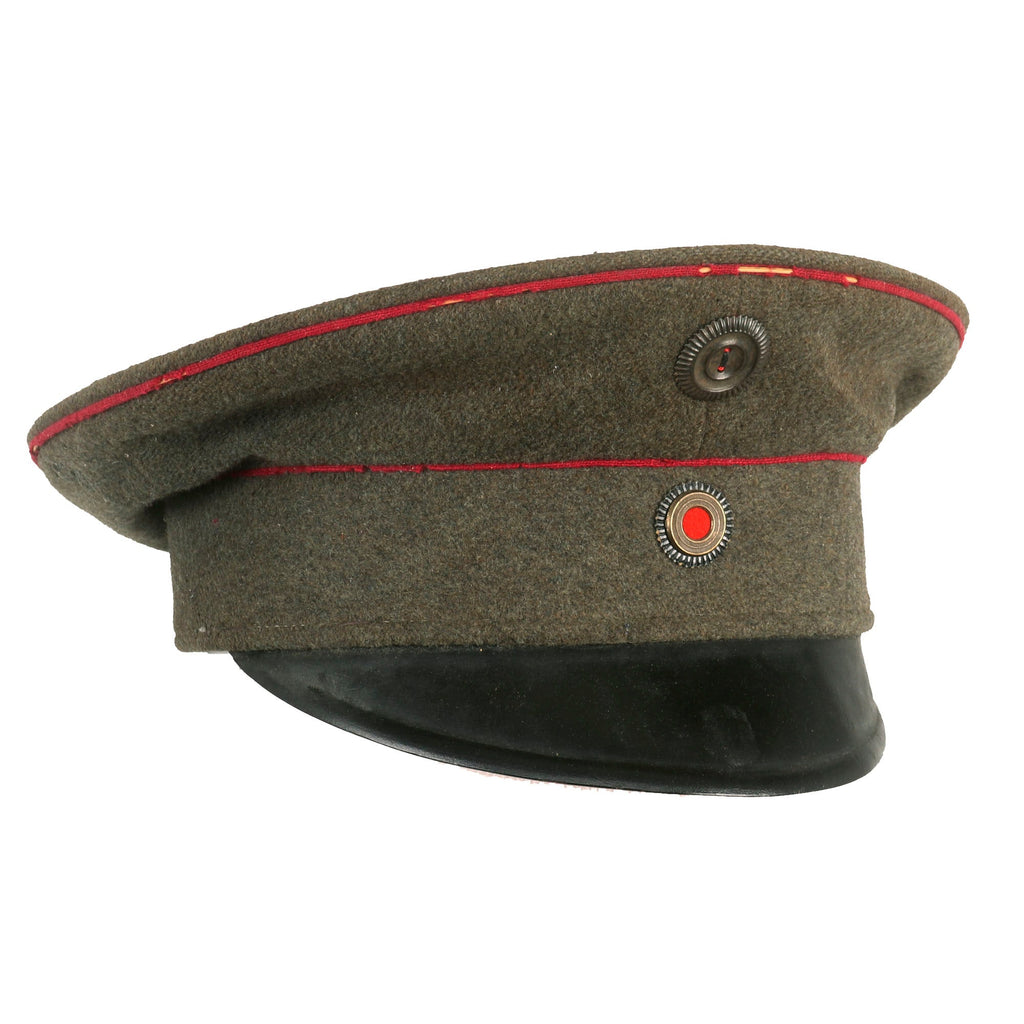 Original Imperial German WWI Prussian M1910 Feldgrau Veterinary Corps Schirmmütze Visor Cap Original Items