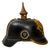 Original German WWI Infantry Regiment 16 Marked Prussian M1895 Pickelhaube Spiked Helmet with Original Cockades & Liner - Dated 1915 - Size 58 Original Items