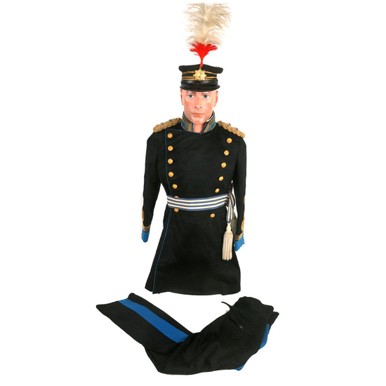 Original Japanese WWII Captain’s Army Aviation Parade Dress Uniform with Lt. Colonel’s Shoulder Boards with Cap & Plume & Sash Original Items