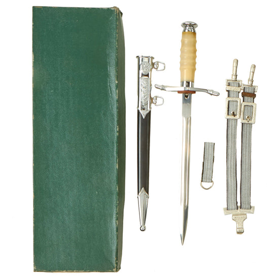Original German Cold War Era Unissued East German NVA Honor Dagger With Original Hanger & Box Original Items