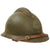 Original French WWII M1926 Adrian Helmet with Liner and Chinstrap - Olive Green Original Items