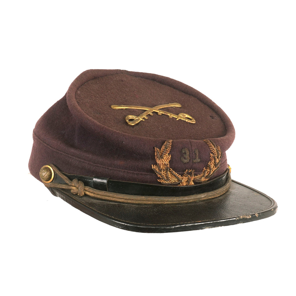 Original U.S. Civil War 31st Cavalry Regiment GAR Grand Army of the Republic Veteran’s Chasseur Pattern Kepi - No Sweatband Original Items