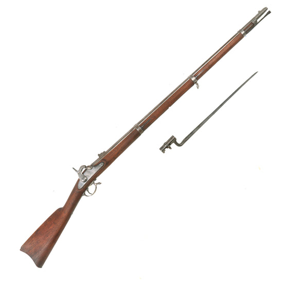 Original U.S. Civil War Springfield Model 1861 Contract Rifled Musket by Savage with N.J. Surcharge and Bayonet - Dated 1863