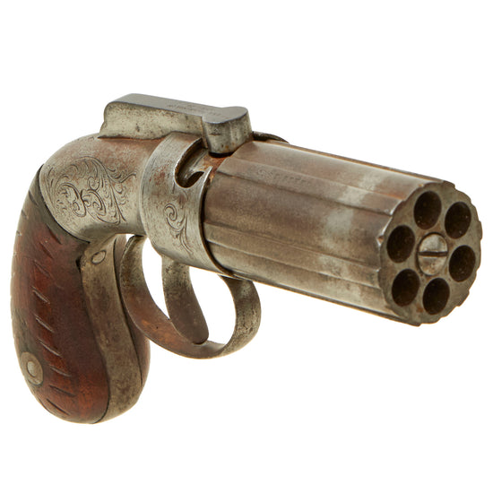 Original U.S. 19th Century Allen Style .31cal Percussion Pepperbox Revolver - Serial 7041 Original Items