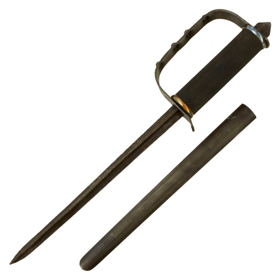 Original U.S. WWII First Pattern OSS Drop Knife with Scabbard made from Springfield Trapdoor Bayonet