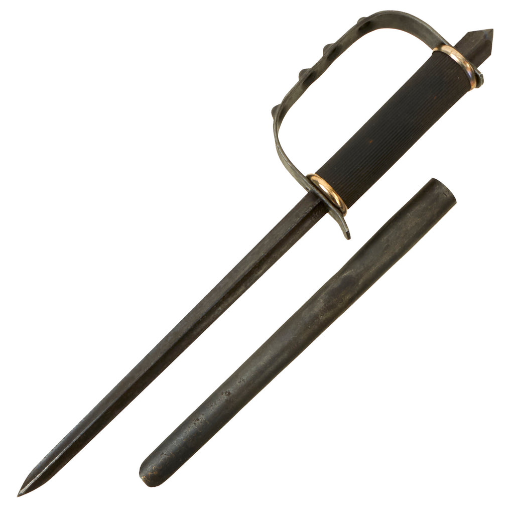 Original U.S. WWII First Pattern OSS Drop Knife with Scabbard made from Springfield Trapdoor Bayonet