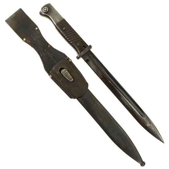 Original German WWII 1939 dated 98k Bayonet by E. & F. Hörster with Scabbard & Frog - Matching Serial 3545 f