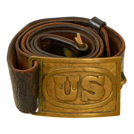 Original U.S. Indian Wars M-1874 Enlisted Man’s Belt & Buckle with 26 Stamped on Buckle