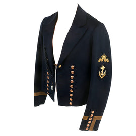 Original Imperial German Kaiserliche Marine Bootsmann (Chief Petty Officer) Officer’s Jacket with Bullion Insignia & Schützenschnur Marksmanship Cord