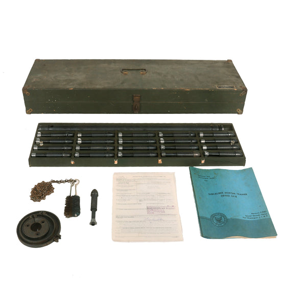 Original U.S. WWII type Subcaliber .22cal Mortar Trainer Device 3-F-8 for 60mm, 81mm and 4.2 Inch Mortars with Manual & Amnesty Paperwork - Serial 1123