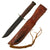 Original U.S. WWII USMC Mark 2 KA-BAR Fighting Knife by CAMILLUS in Leather Sheath with Braided Leather Thong