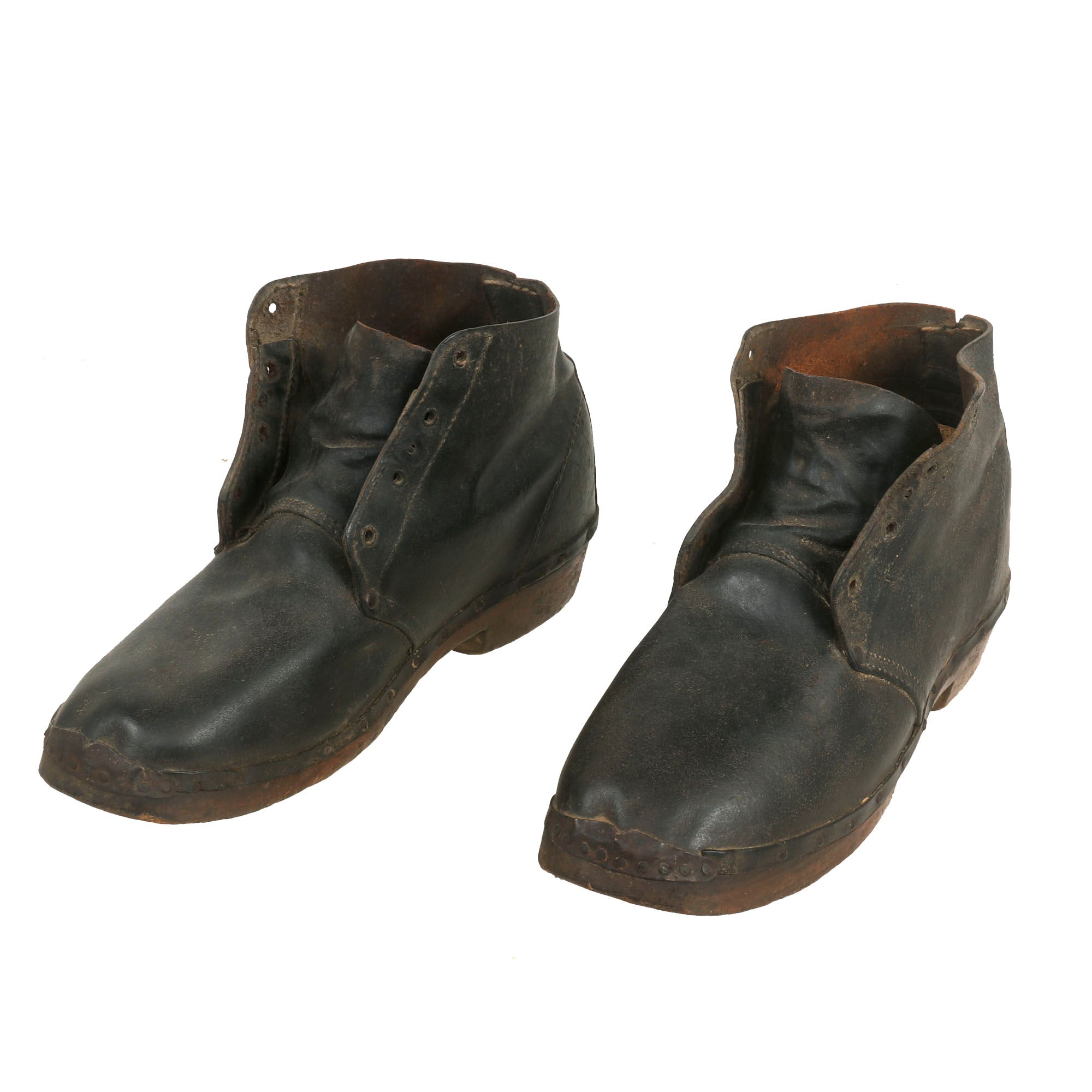 Original U.S. Civil War Era Confederate Wooden Sole “Brogan” Shoes - P ...