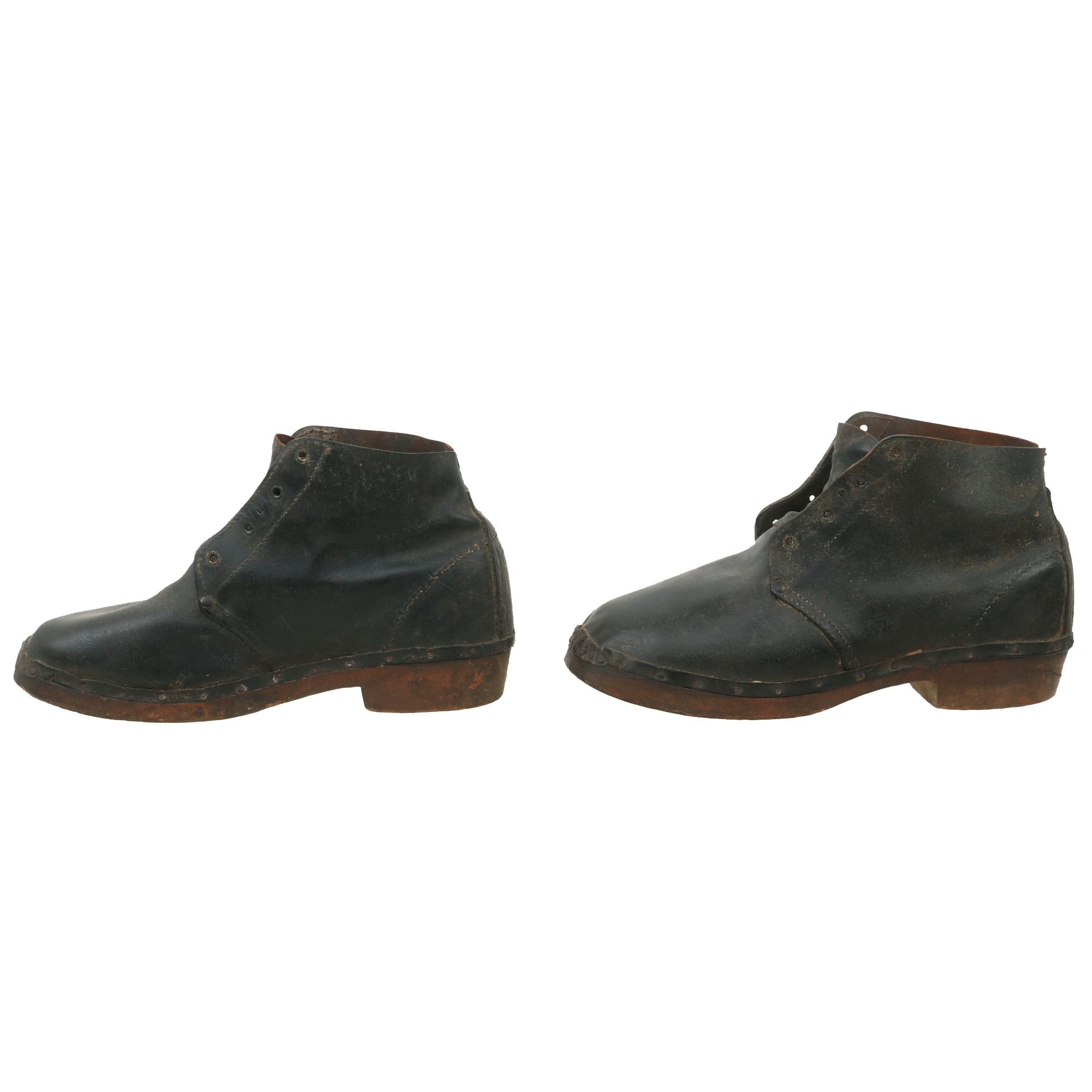 Original U.S. Civil War Era Confederate Wooden Sole “Brogan” Shoes - P ...