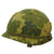 Original U.S. Vietnam War Era M1-C Paratrooper Helmet with Reversible Camouflage Cover - Complete