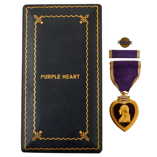 Original U.S. WWII Numbered Purple Heart Medal in Original Presentation Case with Ribbon & Pin - #357843