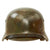 Original German WWII Luftwaffe M40 Overpaint Camouflage Steel Helmet with 55cm Liner and Chinstrap - marked Q62