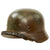 Original German WWII Luftwaffe M40 Overpaint Camouflage Steel Helmet with 55cm Liner and Chinstrap - marked Q62