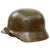 Original German WWII Luftwaffe M40 Overpaint Camouflage Steel Helmet with 55cm Liner and Chinstrap - marked Q62