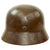 Original German WWII Luftwaffe M40 Overpaint Camouflage Steel Helmet with 55cm Liner and Chinstrap - marked Q62