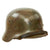 Original German WWII Luftwaffe M40 Overpaint Camouflage Steel Helmet with 55cm Liner and Chinstrap - marked Q62