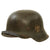 Original German WWII Large M42 Single Decal Army Heer Helmet with 56cm Liner & Chinstrap - Stamped EF66 Original Items