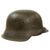 Original German WWII Large M42 Single Decal Army Heer Helmet with 56cm Liner & Chinstrap - Stamped EF66 Original Items