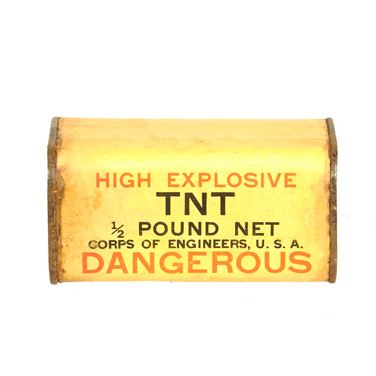 Original U.S. WWII Corps of Engineers High Explosive TNT 1/2 Pound Block - INERT