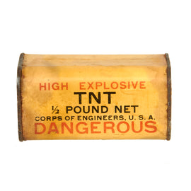 Original U.S. WWII Corps of Engineers High Explosive TNT 1/2 Pound Block - INERT