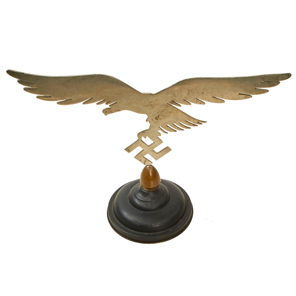 Original German WWII POW-Made Luftwaffe Eagle Statue Made with Artillery Fuze on Stand