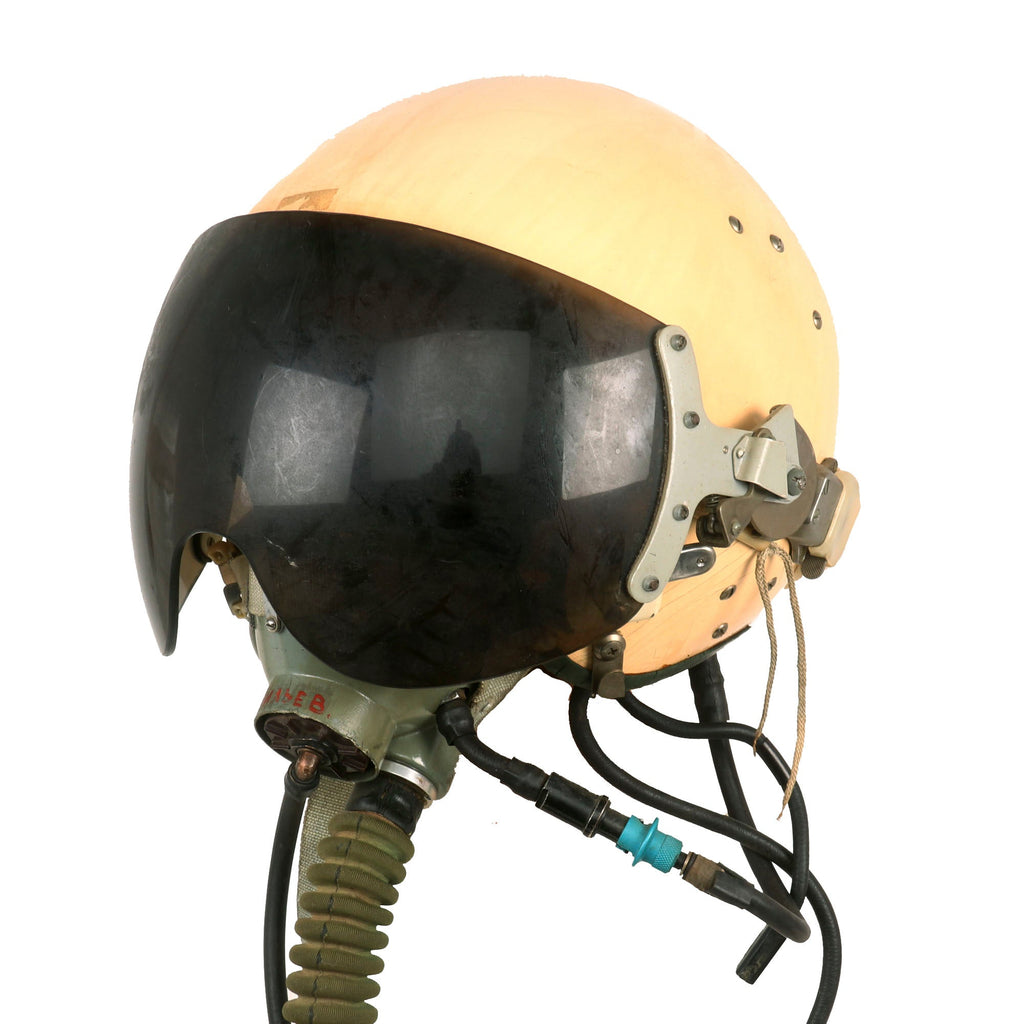 Original Soviet Cold War MiG-29 Fighter Jet Flying Helmet with Tint Visor & Oxygen Mask Original Items