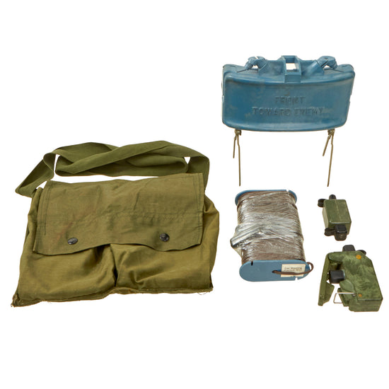 Original U.S. Vietnam War Complete M68 Claymore Mine Training Kit with Canvas Carry Bag - Inert