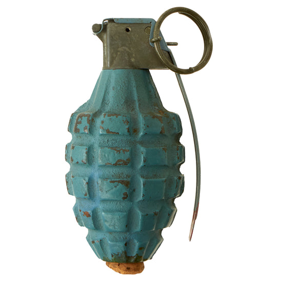 Original U.S. Korean War Era MkII M21 Inert Practice Pineapple Fragmentation Hand Grenade with M205A2 Fuze