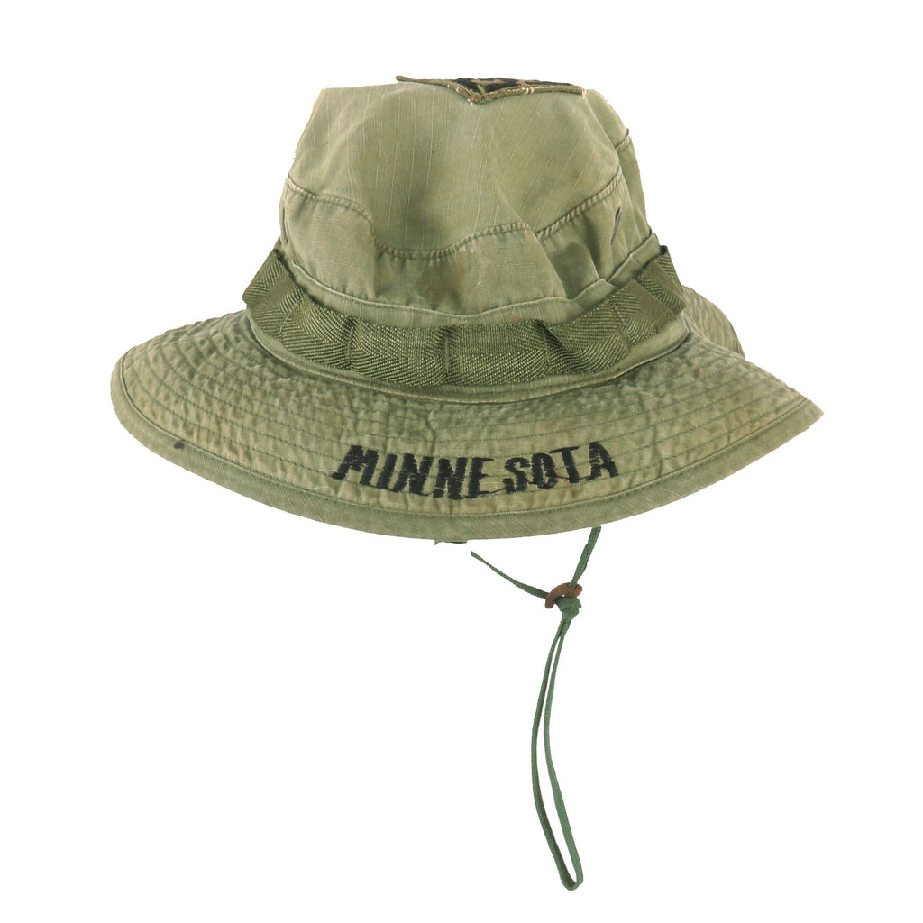 Original U.S. Vietnam War Direct Embroider 20th Engineer Brigade Green Boonie Hat with Veteran Personalization Original Items