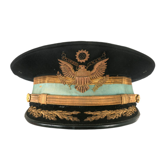 Original U.S. Post-WWI Named M1910 Infantry General Officer’s Visor Cap with Direct Embroidered Bullion Eagle & Foliage - Colonel W. G. Johnson Original Items