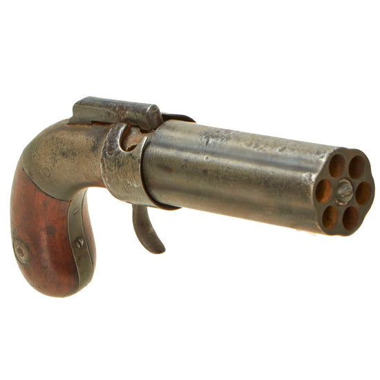 Original U.S. 19th Century Allen & Wheelock 1845 Patent .31cal Percussion Pepperbox Revolver -  Serial 669 Original Items