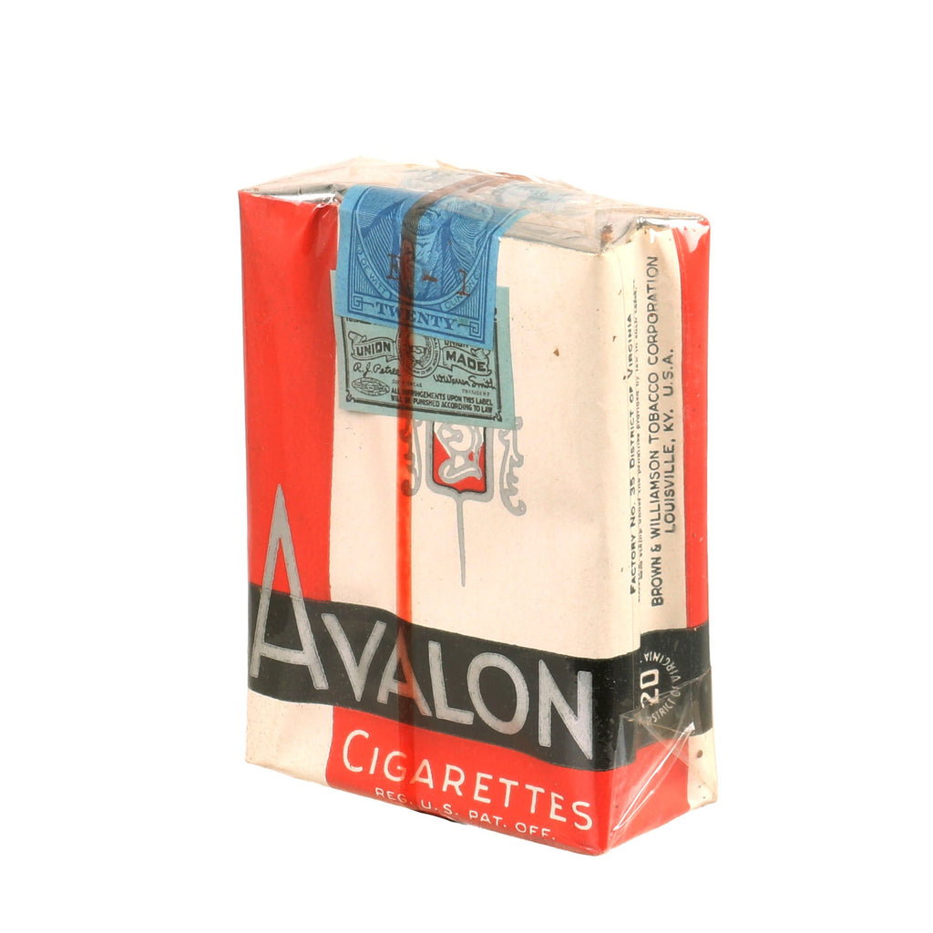 Original U.S. WWII Sealed Pack of Avalon Cigarettes with 1940 Tax Stamp Original Items