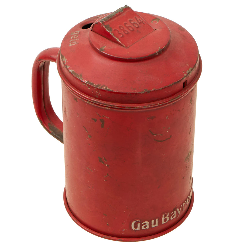 Original German WWII WHW Gau Bayreuth Donation Can by Westermann & Co Neheim-Ruhr - Dated 1943 Original Items