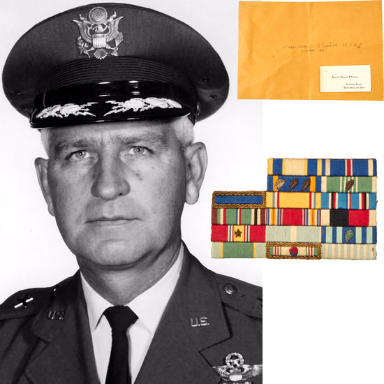 Original U.S. USAF General Edmund F. O’Connor Ribbon Bar with Calling Card & Provenance Note Original Items