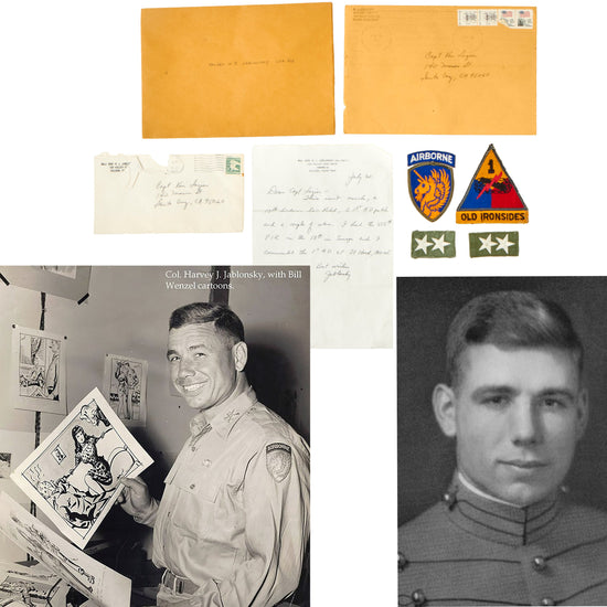 Original U.S. Vietnam War U.S Army General Harvey Jablonsky Major General Star & Armored Patch Group with Letter of Provenance Original Items