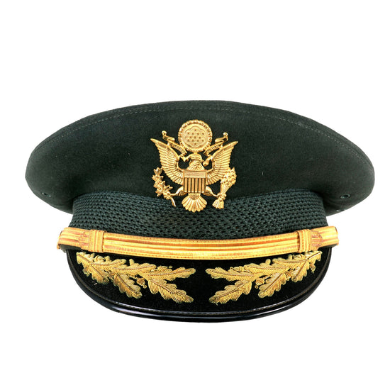 Original U.S. Vietnam War-Era Named Green Army General’s Visor Cap - Robert Edmondston Coffin Original Items