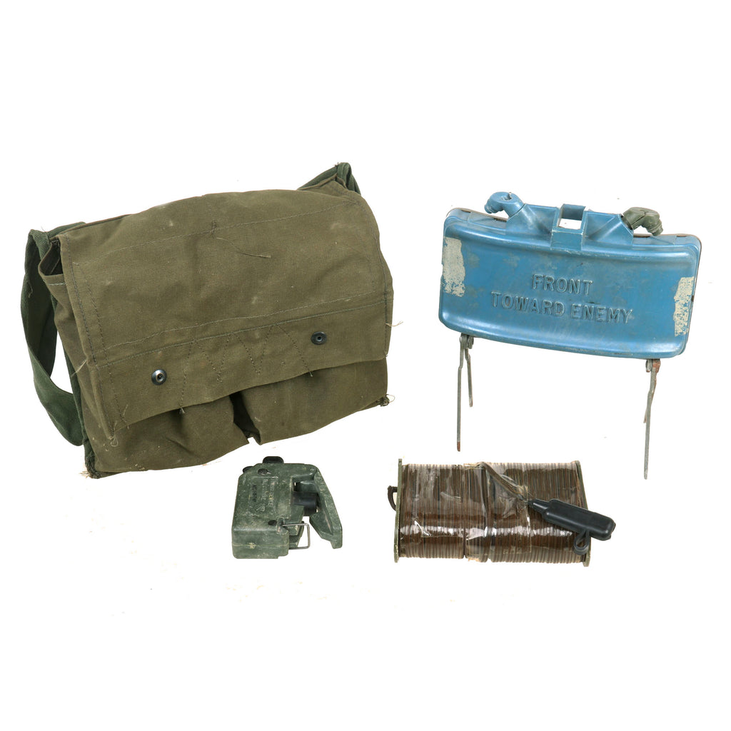 Original U.S. Vietnam War Complete M68 Claymore Mine Training Kit with Canvas Carry Bag - Inert