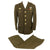 Original U.S. WWII 101st Airborne Division Uniform Jacket & Trousers with Sterling Paratrooper Wings - Airborne Command