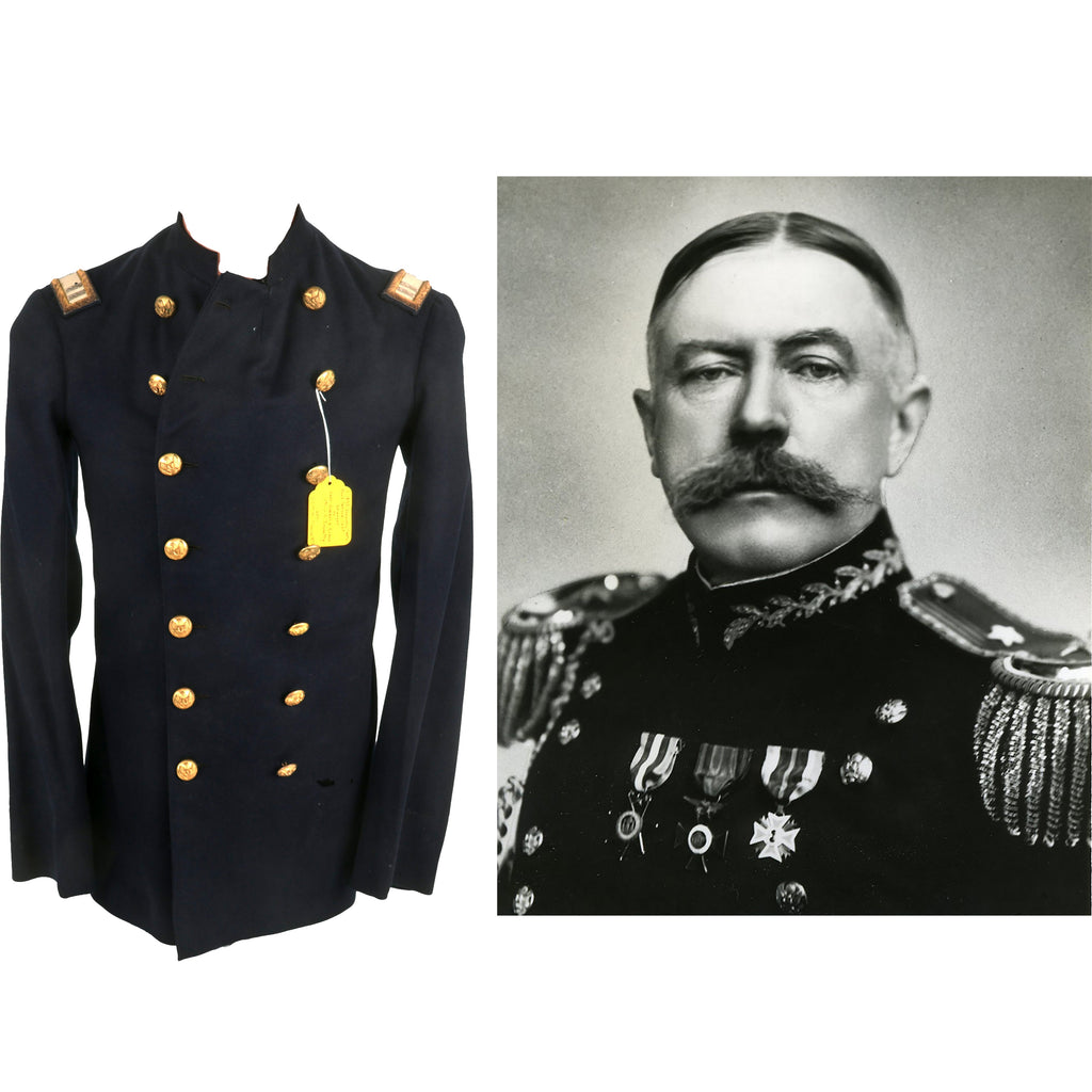 Original U.S. Spanish-American War 12th Infantry Captain Robert Kennon Evans Officer’s Blue Wool Service Coat - Battle of San Juan Hill Original Items