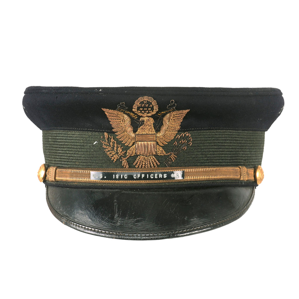 Original U.S. Philippine-American War Era US Army Officer’s M1902 Visor Cap With Minnesota State Buttons & Direct Embroidered Bullion Insignia