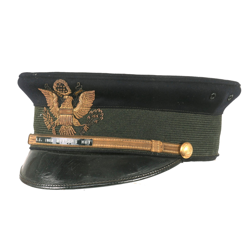 Original U.S. Philippine-American War Era US Army Officer’s M1902 Visor Cap With Minnesota State Buttons & Direct Embroidered Bullion Insignia Original Items