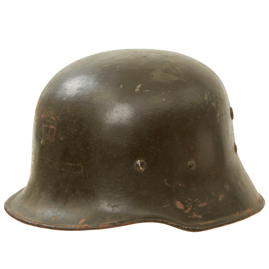 Original Scarce German WWII Prototype Spanish M41 Steel Helmet with Liner & Chinstrap  - Only Known Example - marked ET64 Original Items