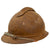 Original Rare French WWI Model 1915 Adrian Helmet Shell with Zouave & Tirailleurs RF Badge and Chinstrap Original Items