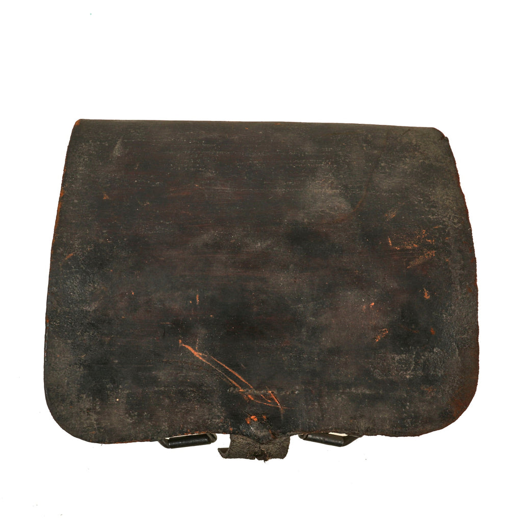 Original U.S. Civil War Phenomenal Experimental M1861 Cartridge Box Altered for Metallic Ammunition with Period Note Original Items